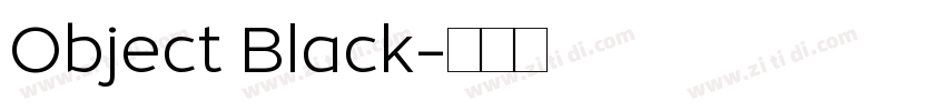 Object Black字体转换